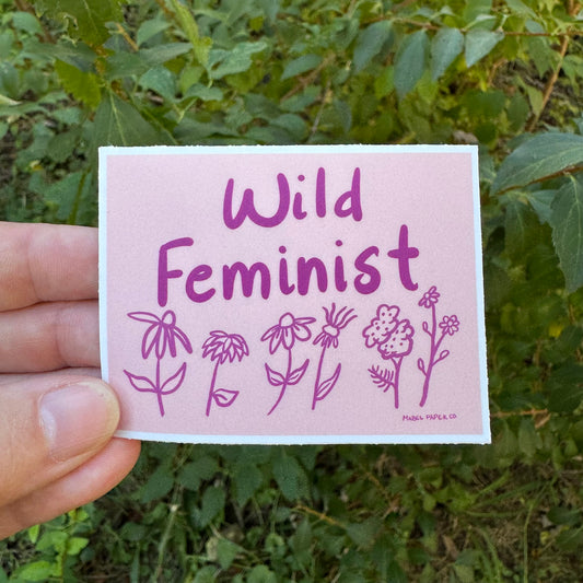 Wild Feminist Pink Sticker