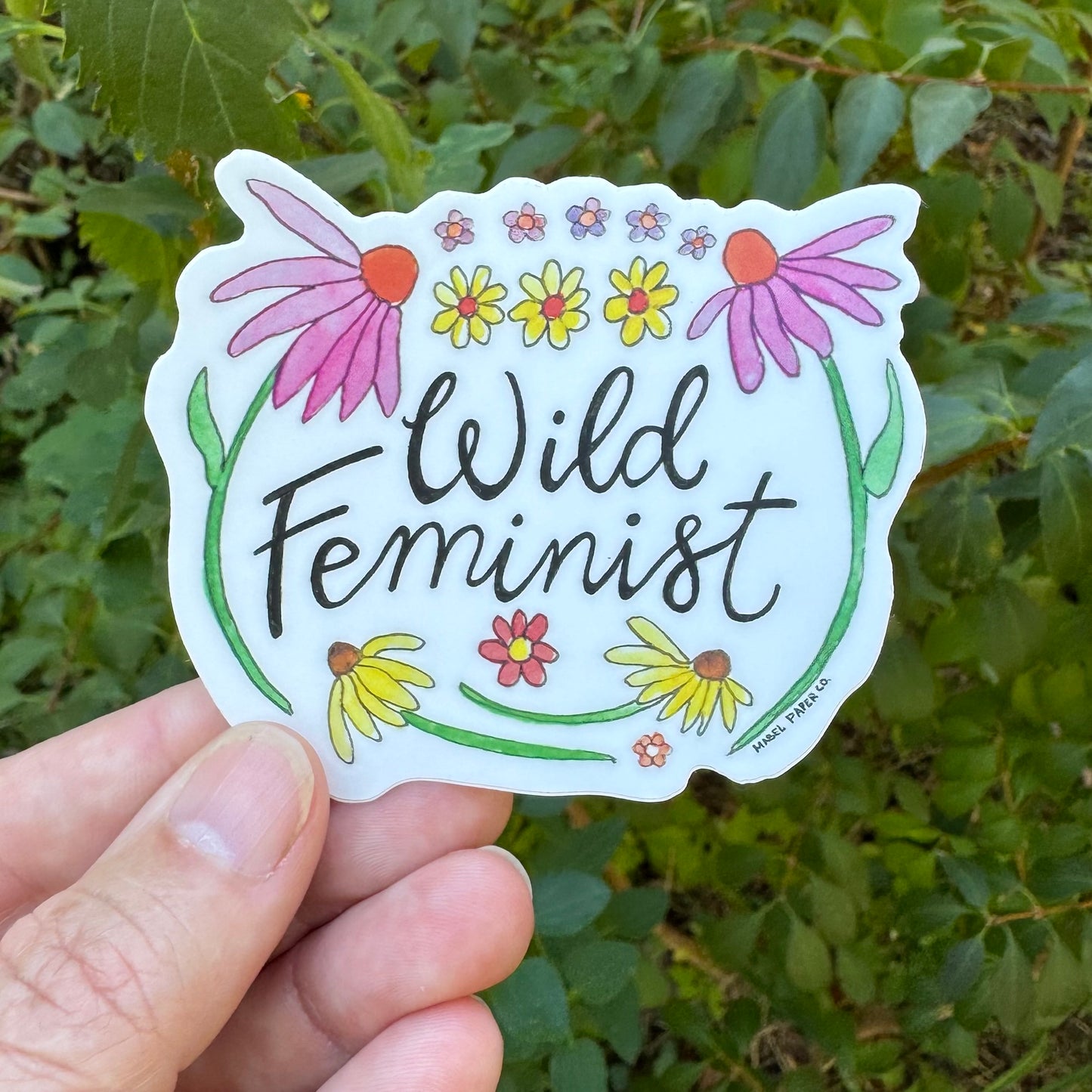 Wild Feminist Floral Sticker