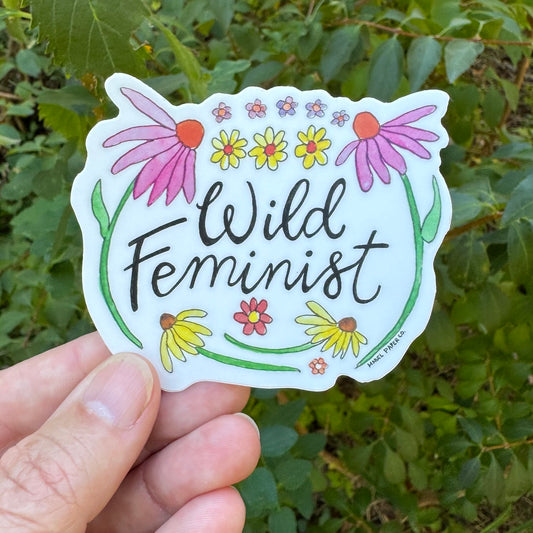 Wild Feminist Floral Sticker